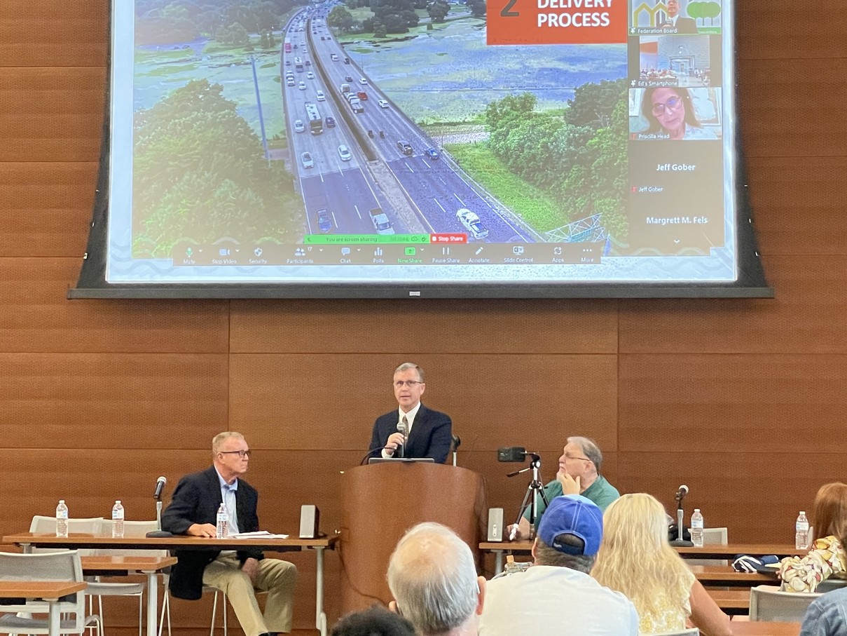 Briefing of project status to Federation of Civic Associations at Main Library on Goodwood