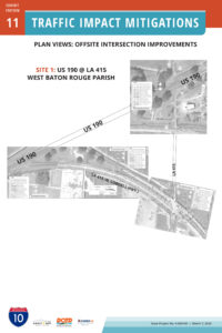 detail map of offsite improvement Site #2: US 190 at LA 1
