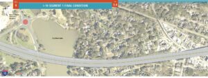 plan view of I-10 Widening project Segment 1 final conditions: drawing 3 of 4