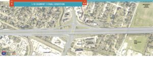 plan view of I-10 Widening project Segment 1 final conditions: drawing 4 of 4