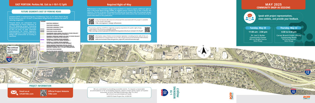 side "B" of I-10 Phase 1 corridor mailer which is part of the May 2025 Reevaluation document process.
