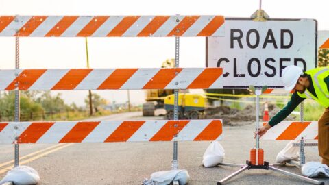 road construction signage