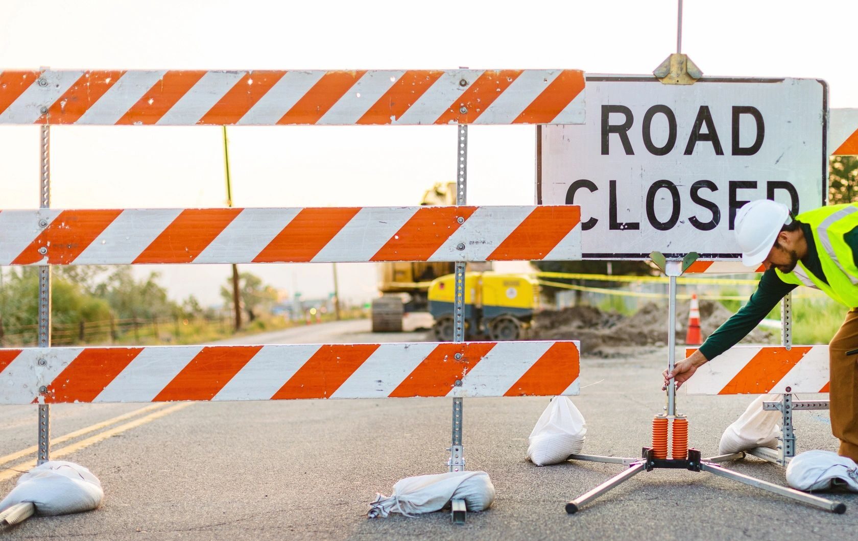 road construction signage