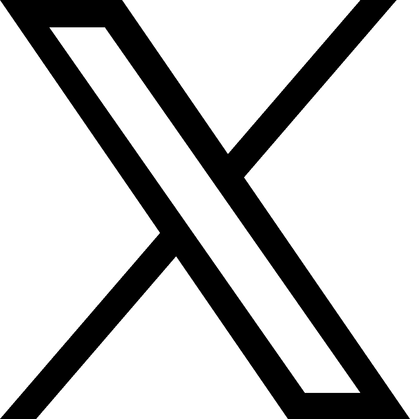 logo of X messaging service, formerly Twitter