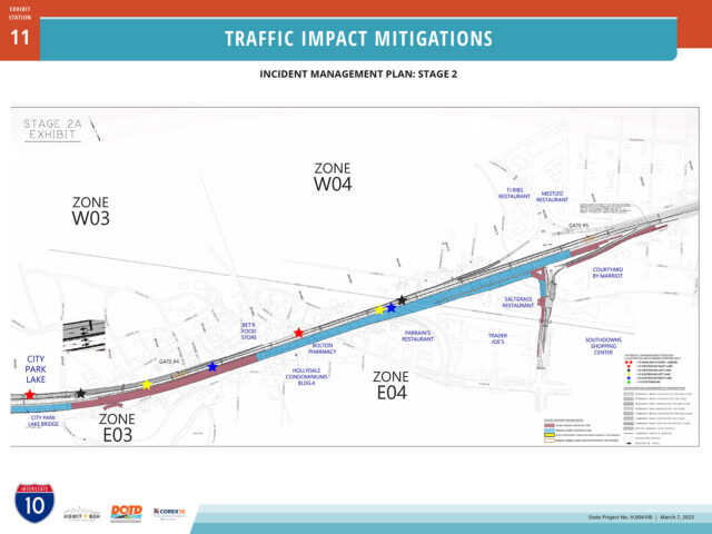 plan view of Incident Management Plan during construction Stage 2: sheet 1 of 2